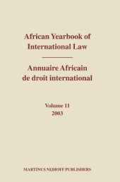 book African Yearbook Of International Law 2003   Annuaire Africain De Droit International 2003 (African Yearbook of International Law)