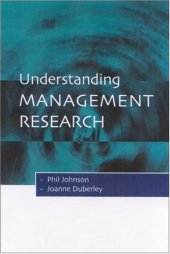 book Understanding Management Research: An Introduction to Epistemology