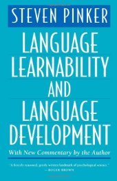 book Language Learnability and Language Development, 2nd Edition