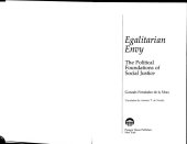 book Egalitarian Envy: the Political Foundations of Social Justice