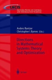 book Directions in Mathematical Systems Theory and Optimization