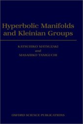 book Hyperbolic Manifolds and Kleinian Groups