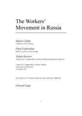 book The Workers' Movement in Russia