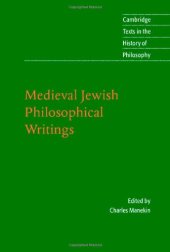 book Medieval Jewish Philosophical Writings