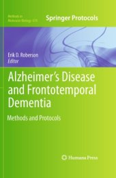 book Alzheimer's Disease and Frontotemporal Dementia: Methods and Protocols