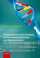 book Computational Text Analysis: For Functional Genomics and Bioinformatics