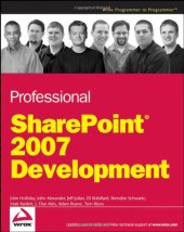 book Professional SharePoint 2007 Development (Programmer to Programmer)