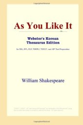 book As You Like It (Webster's Korean Thesaurus Edition)