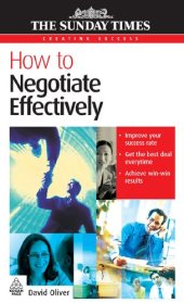 book How to Negotiate Effectively (Creating Success)