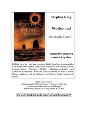 book Wolfsmond. Der dunkle Turm