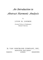 book An Introduction to Abstract Harmonic Analysis