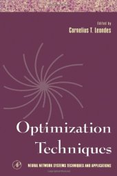 book Optimization Techniques (Neural Network Systems Techniques and Applications)