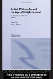 book Routledge History of Philosophy, Volume V : British Empiricism and the Enlightenment