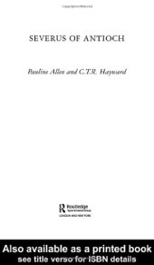 book Severus of Antioch (The Early Church Fathers)