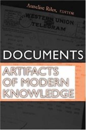 book Documents: Artifacts of Modern Knowledge