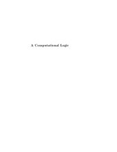 book A Computational Logic (ACM monograph series)