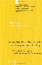 book Semantic Role Universals And Argument Linking: Theoretical, Typological, And Psycholinguistic Perspectives