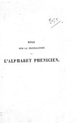 book Essai sur la propagation de l’alphabet phenicien dans l’ancien monde – vol. 1