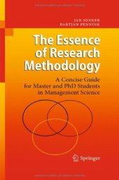 book The Essence of Research Methodology: A Concise Guide for Master and PhD Students in Management Science