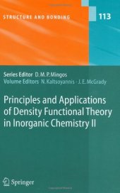 book Principles and Applications of Density Functional Theory in Inorganic Chemistry II