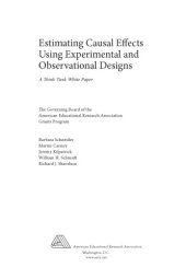 book Estimating Causal Effects: Using Experimental and Observation Designs