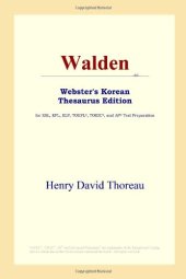 book Walden (Webster's Korean Thesaurus Edition)