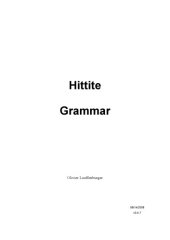 book Hittite Grammar