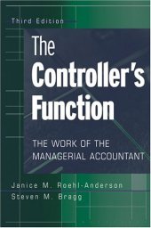 book The Controller's Function: The Work of the Managerial Accountant, 3rd Edition