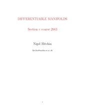 book Diferentiable Manifolds - Section C Course 2003 (Lecture Notes)