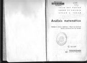 book Analisis Matematico Volumen I (Spanish Version) Analisis Algebraico. Teoria De Ecuaciones. Calculo Infinitesimal De Una Variable.