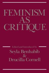 book Feminism As Critique: On the Politics of Gender (Exxon Lecture Series)