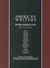 book American Writers Supplement XVII (Max Apple to Franz Wright)