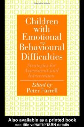 book Children With Emotional And Behavioural Difficulties: Strategies For Assessment And Intervention