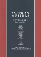 book American Writers, Supplement X