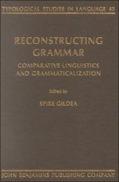 book Reconstructing Grammar: Comparative Linguistics and Grammaticalization