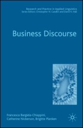 book Business Discourse (Research and Practice in Applied Linguistics)