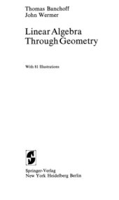 book Linear Algebra Through Geometry