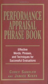 book Performance Appraisal Phrase Book: The Best Words, Phrases, and Techniques for Performance Reviews