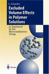 book Excluded Volume Effects in Polymer Solutions