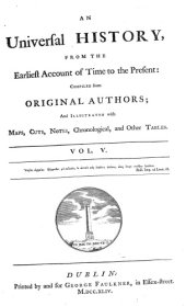 book An Universal History from the Earliest Account of Time to the Present - 1744 - Folio Edition - Volume Five