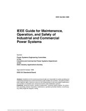 book IEEE Guide for Maintenance, Operation & Safety of Industrial & Commercial Power Systems