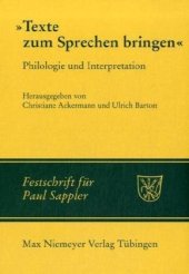 book Texte zum Sprechen bringen: Philologie und Interpretation