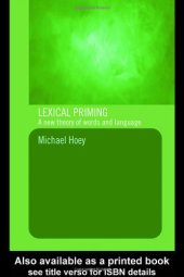 book Lexical Priming: A new theory of words and language