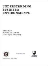 book Understanding Business: Environments (Understanding Business Behaviour)