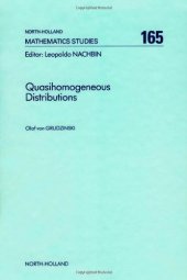 book Quasihomogeneous Distributions