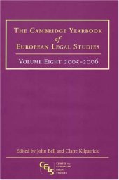 book Cambridge Yearbook of European Legal Studies. Volume 08, 2005-2006