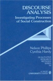 book Discourse Analysis: Investigating Processes of Social Construction