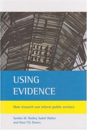book Using Evidence: How research can inform public services