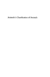 book Aristotle's Classification of Animals: Biology and Conceptual Unity of the Aristotelian Corpus