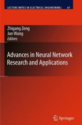 book Advances in Neural Network Research and Applications